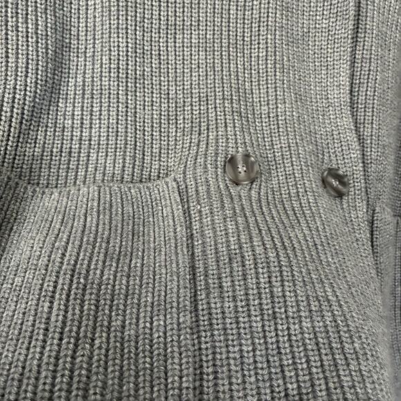 MONROW Sweater Double Breasted Knit Cardigan Size M Blazer Wool Cotton $285 - Picture 4 of 14